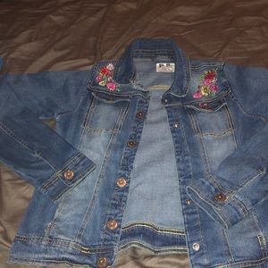P.S By Aeropostale jean jacket with flowers